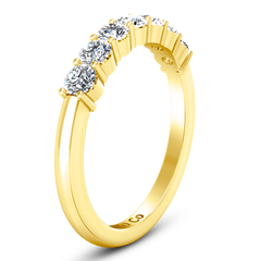 Seven Stone Diamond Wedding Band Bristol  0.21 Cts 14K Yellow Gold