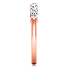 Seven Stone Diamond Wedding Band Bristol  0.21 Cts 14K Rose Gold