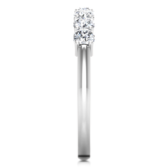 Seven Stone Diamond Wedding Band Bristol  0.21 Cts 14K White Gold