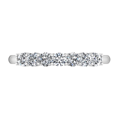 Seven Stone Diamond Wedding Band Bristol  0.21 Cts 14K White Gold