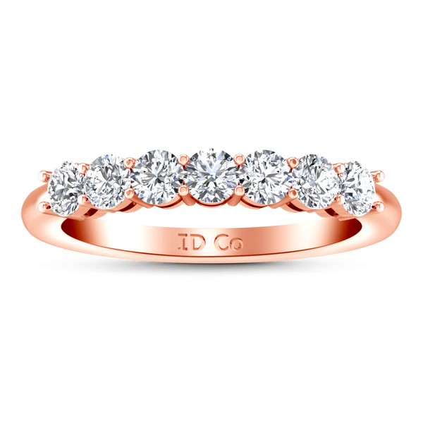 Seven Stone  Diamond Wedding Band Coventry 0.35 Cts 14K Rose Gold