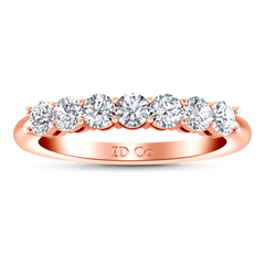 Seven Stone  Diamond Wedding Band Coventry 0.35 Cts 14K Rose Gold