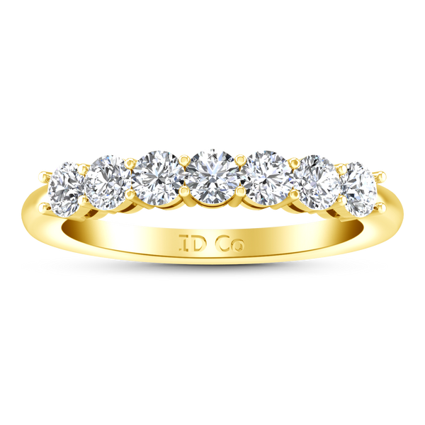 Seven Stone  Diamond Wedding Band Coventry 0.35 Cts 14K Yellow Gold