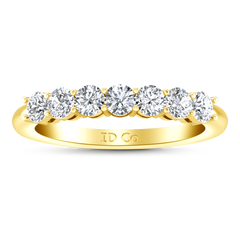 Seven Stone  Diamond Wedding Band Coventry 0.35 Cts 14K Yellow Gold