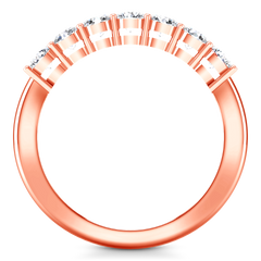 Seven Stone  Diamond Wedding Band Coventry 0.35 Cts 14K Rose Gold