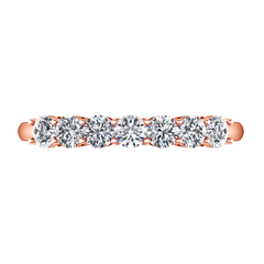 Seven Stone  Diamond Wedding Band Coventry 0.35 Cts 14K Rose Gold