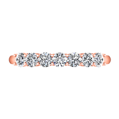 Seven Stone Diamond Wedding Band Siena   0.49 Cts 14K Rose Gold