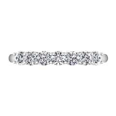 Seven Stone Diamond Wedding Band Siena   0.49 Cts 14K White Gold