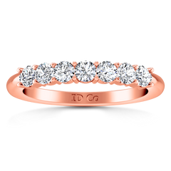Seven Stone Diamond Wedding Band Camden 0.21 Cts 14K Rose Gold