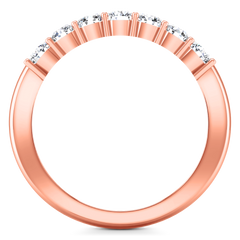 Seven Stone Diamond Wedding Band Camden 0.21 Cts 14K Rose Gold