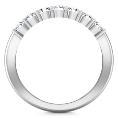 Seven Stone Diamond Wedding Band Camden 0.21 Cts 14K White Gold