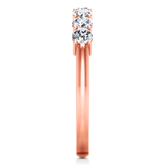 Seven Stone Diamond Wedding Band Camden 0.21 Cts 14K Rose Gold