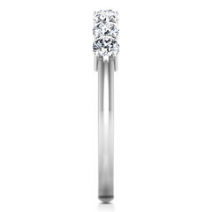 Seven Stone Diamond Wedding Band Camden 0.21 Cts 14K White Gold