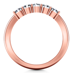 Five Stone Diamond Wedding Band Brighton  0.5 Cts 14K Rose Gold