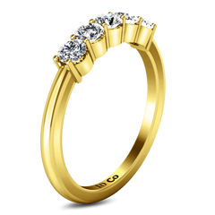 Five Stone Diamond Wedding Band Brighton  0.5 Cts 14K Yellow Gold