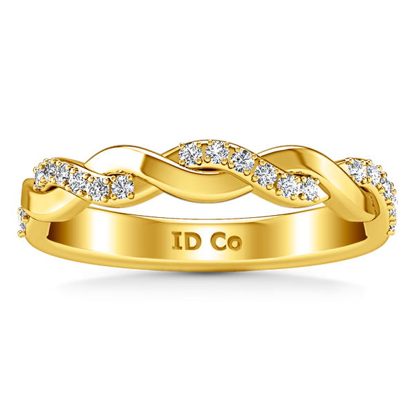 Diamond Wedding Band Willow 0.18 Cts 14K Yellow Gold