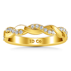 Diamond Wedding Band Willow 0.18 Cts 14K Yellow Gold