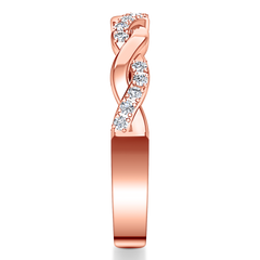Diamond Wedding Band Willow 0.18 Cts 14K Rose Gold