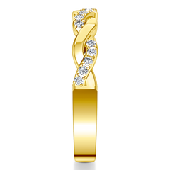 Diamond Wedding Band Willow 0.18 Cts 14K Yellow Gold