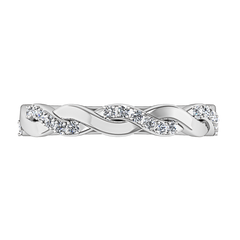 Diamond Wedding Band Willow 0.18 Cts 14K White Gold