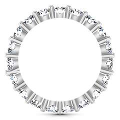 Eternity Ring Vogue  1.68 Cts 14K White Gold