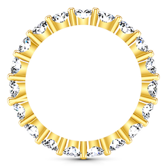 Eternity Ring Vogue  1.68 Cts 14K Yellow Gold