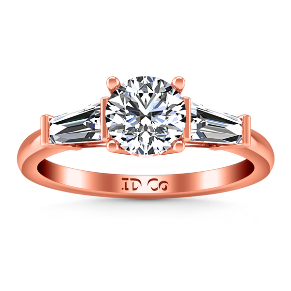 Three Stone Engagement Ring Jenna 14K Rose Gold