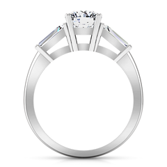 Three Stone Engagement Ring Jenna 14K White Gold