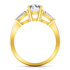 Three Stone Engagement Ring Jenna 14K Yellow Gold