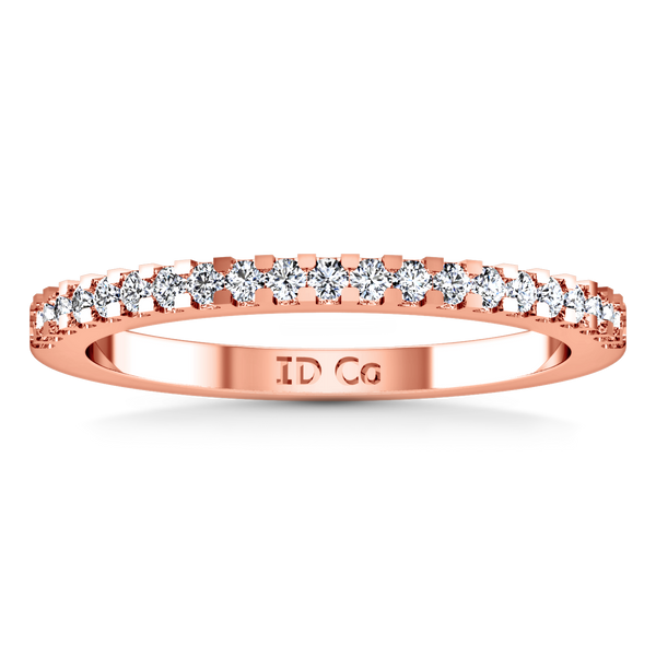 Diamond Wedding Band Lumiere 0.21 Cts 14K Rose Gold