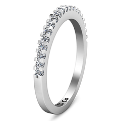 Diamond Wedding Band Lumiere 0.21 Cts 14K White Gold