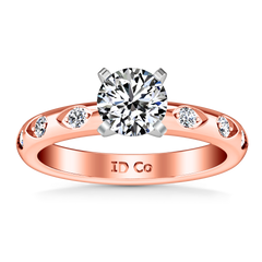 Pave Engagement Ring Jazz 14K Rose Gold