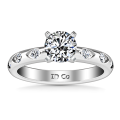 Pave Engagement Ring Jazz 14K White Gold