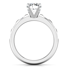 Pave Engagement Ring Jazz 14K White Gold