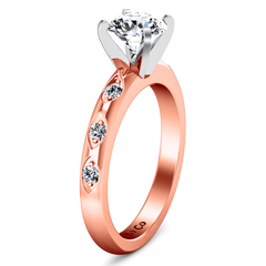 Pave Engagement Ring Jazz 14K Rose Gold