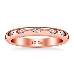 Diamond Wedding Band Jazz 0.12 Cts 14K Rose Gold