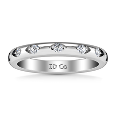 Diamond Wedding Band Jazz 0.12 Cts 14K White Gold