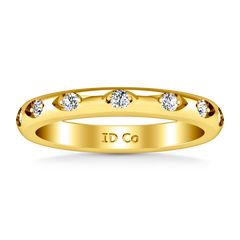 Diamond Wedding Band Jazz 0.12 Cts 14K Yellow Gold