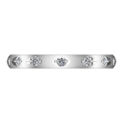 Diamond Wedding Band Jazz 0.12 Cts 14K White Gold