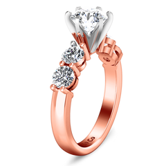 Pave Engagement Ring Journey 14K Rose Gold