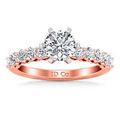 Pave Engagement Ring Fleur 14K Rose Gold