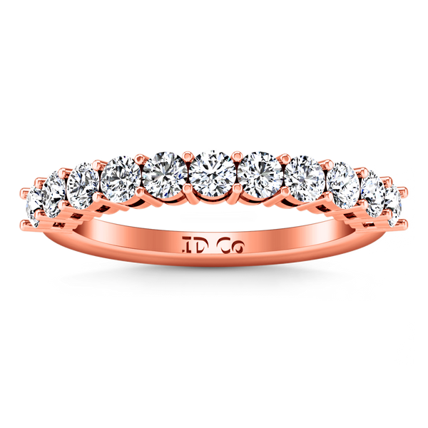 Diamond Wedding Band Fleur 0.55 Cts 14K Rose Gold