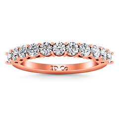 Diamond Wedding Band Fleur 0.55 Cts 14K Rose Gold