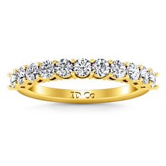 Diamond Wedding Band Fleur 0.55 Cts 14K Yellow Gold