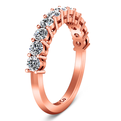 Diamond Wedding Band Fleur 0.55 Cts 14K Rose Gold