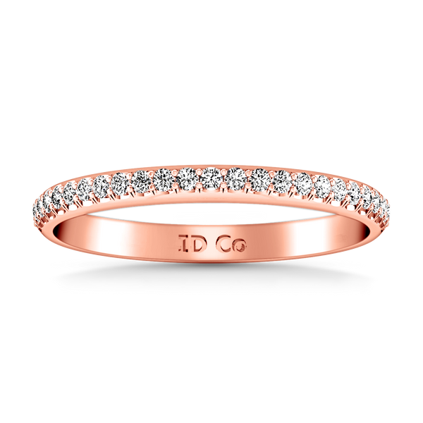 Diamond Wedding Band Talia 0.25 Cts 14K Rose Gold