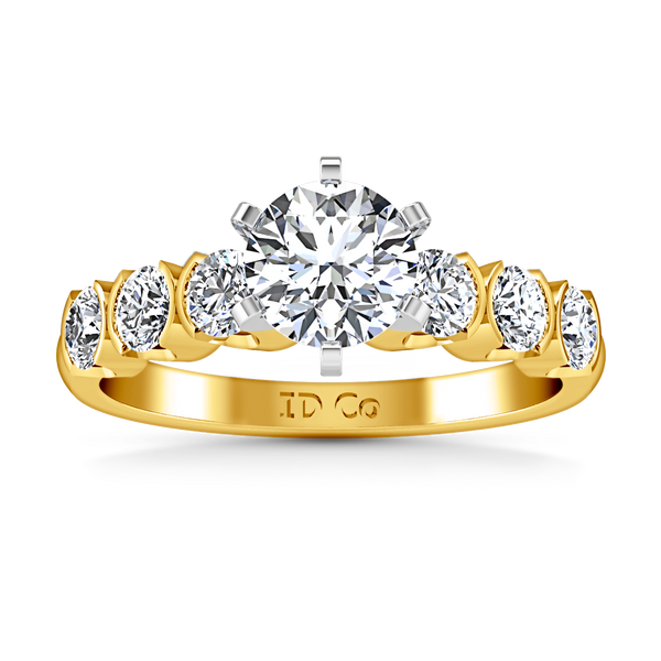 Pave Engagement Ring Karen 14K Yellow Gold