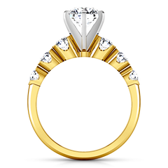 Pave Engagement Ring Karen 14K Yellow Gold