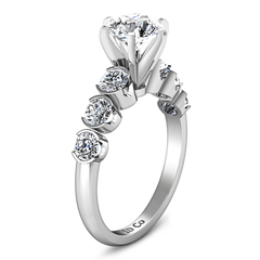 Pave Engagement Ring Karen 14K White Gold
