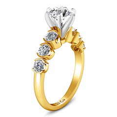 Pave Engagement Ring Karen 14K Yellow Gold